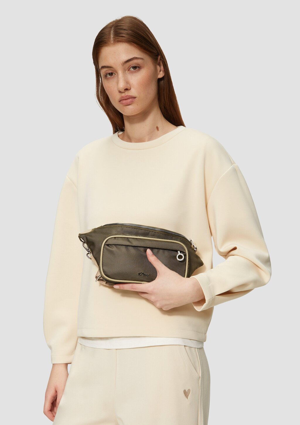 Bauchtasche aus Nylon mit Logo und abnehmbaren Trägern