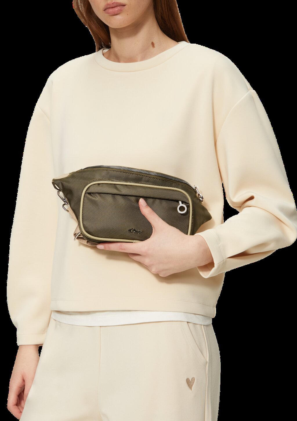 Bauchtasche aus Nylon mit Logo und abnehmbaren Trägern