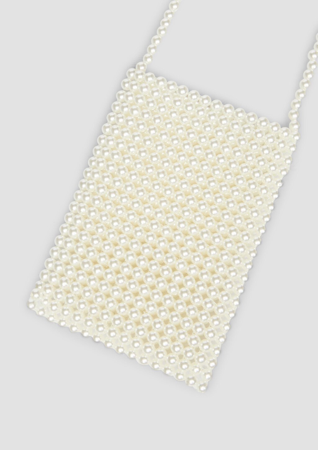 Smartphone-Tasche aus Schmuckperlen mit fixiertem Schulterriemen