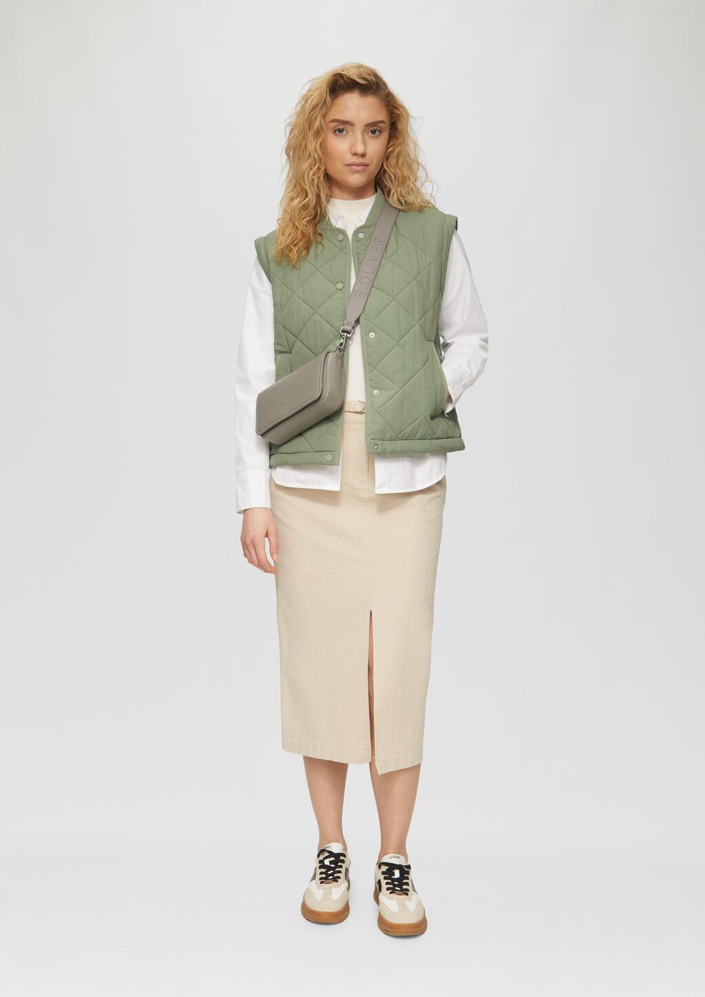 City-Bag aus Lederimitat mit abnehmbarem Logo-Schultergurt