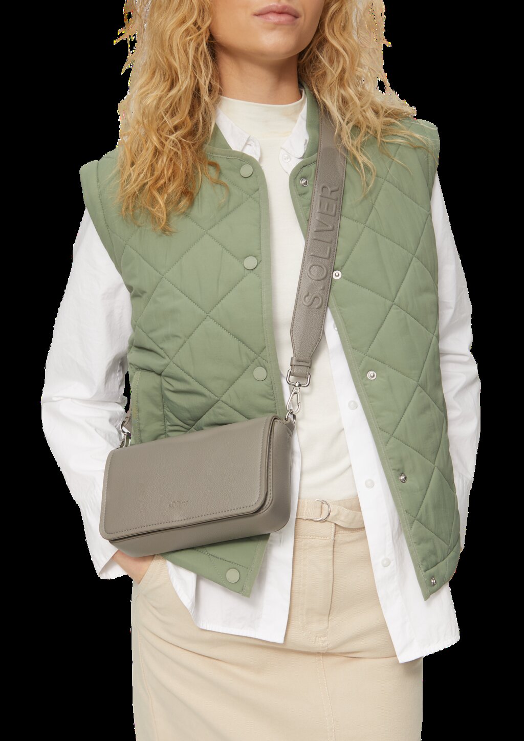 City-Bag aus Lederimitat mit abnehmbarem Logo-Schultergurt