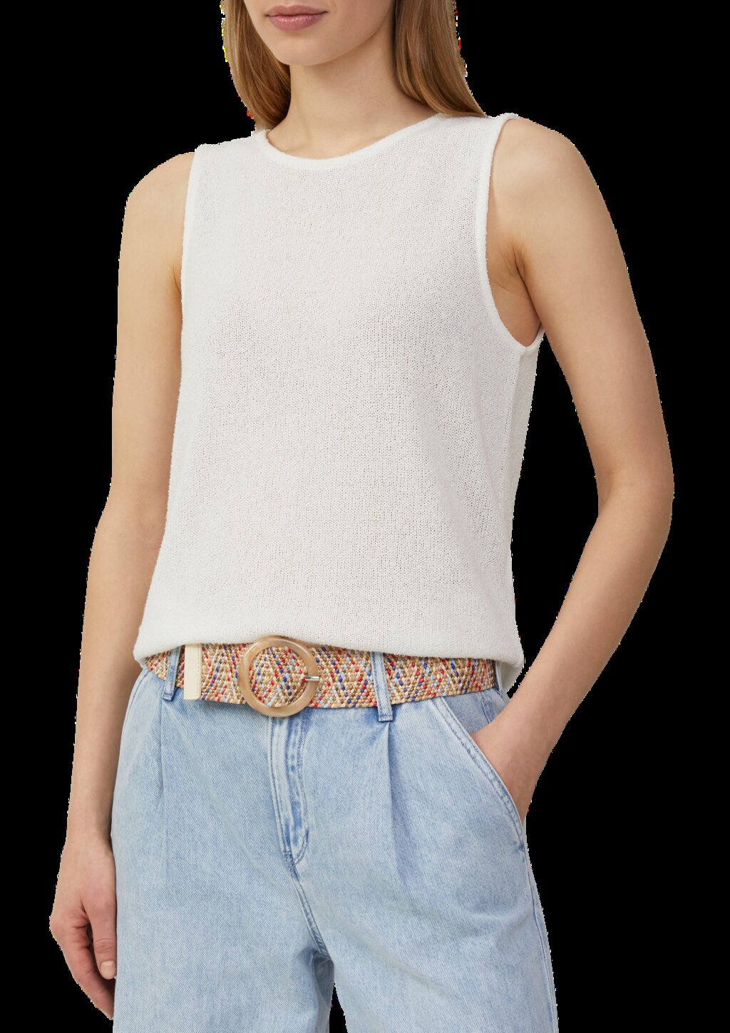 Bouclégürtel mit Dornschließe