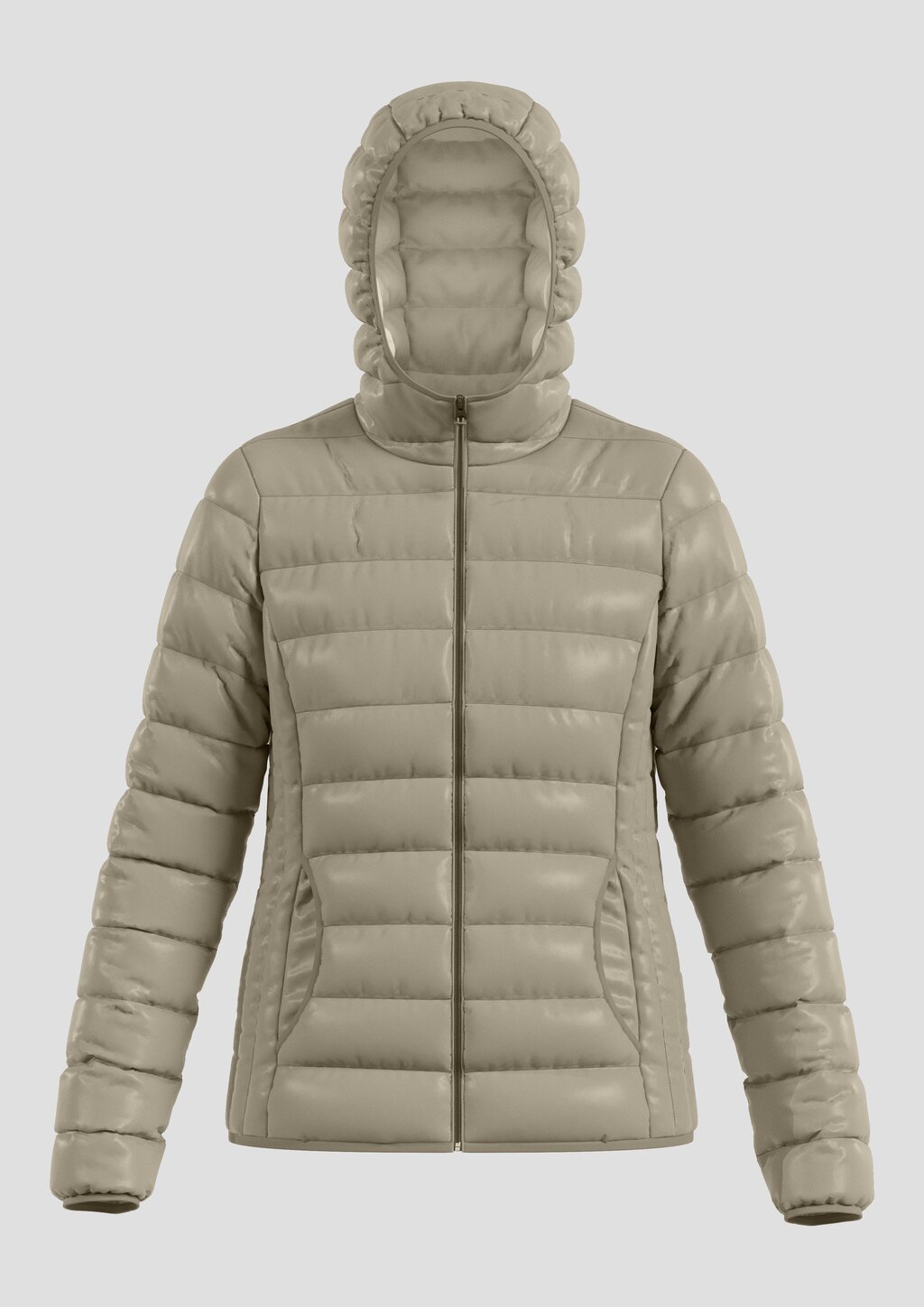 Leicht wattierte Steppjacke mit Kapuze