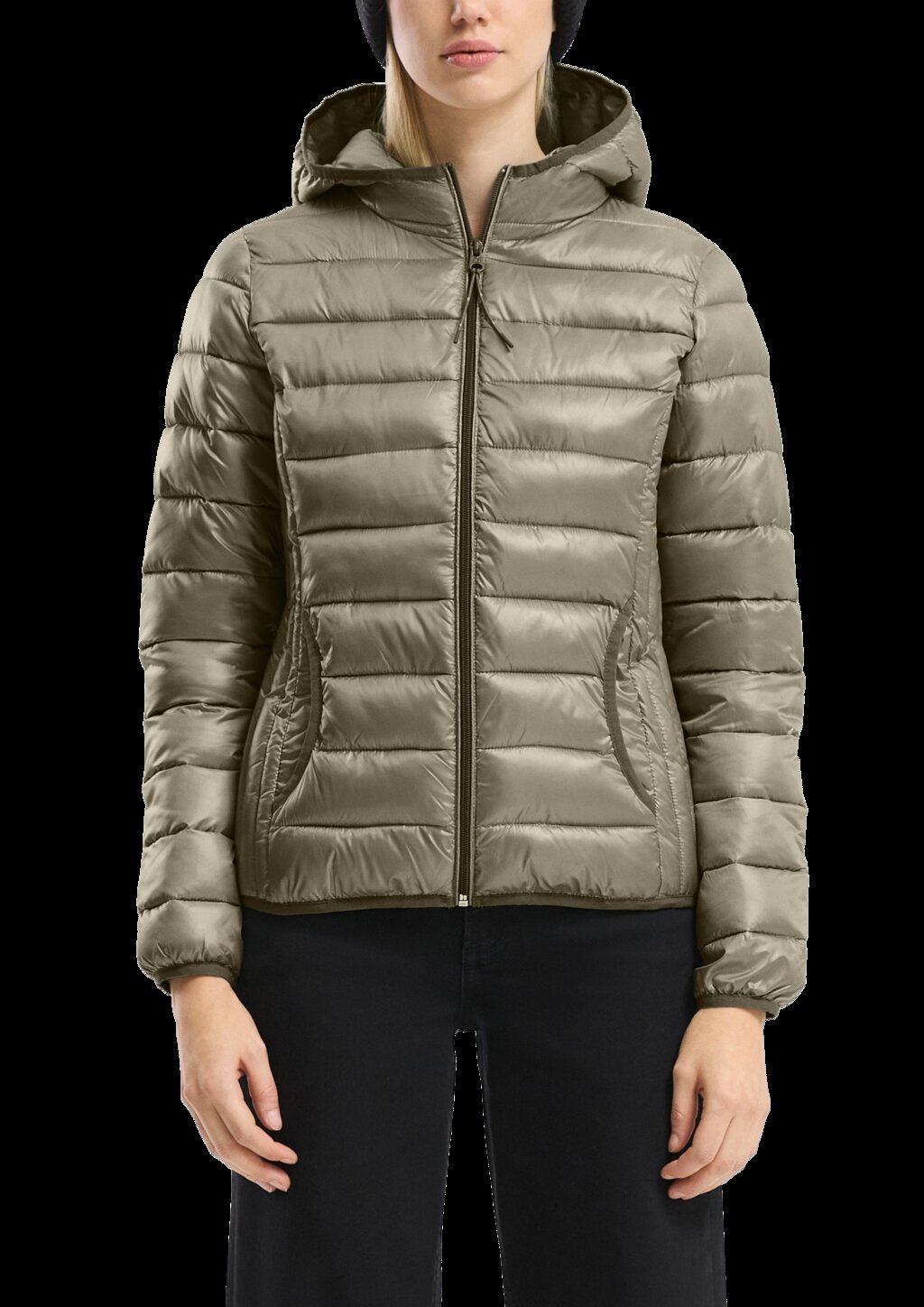 Leicht wattierte Steppjacke mit Kapuze