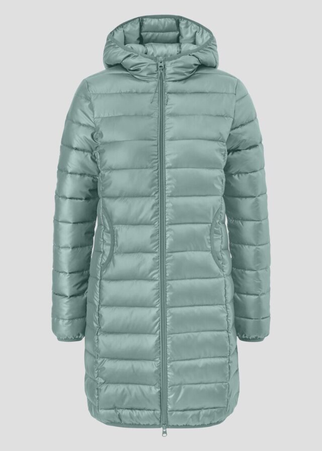 Leicht wattierter Steppmantel mit Kapuze
