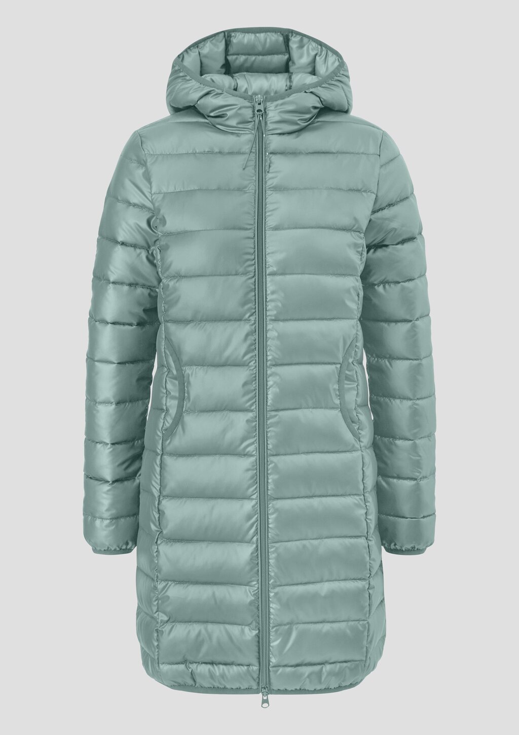 Leicht wattierter Steppmantel mit Kapuze