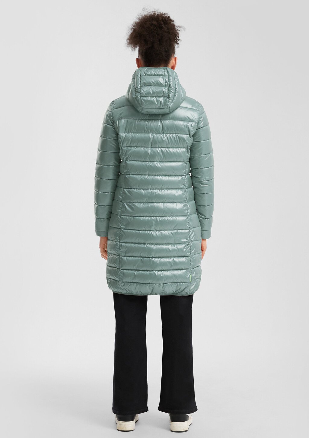 Leicht wattierter Steppmantel mit Kapuze