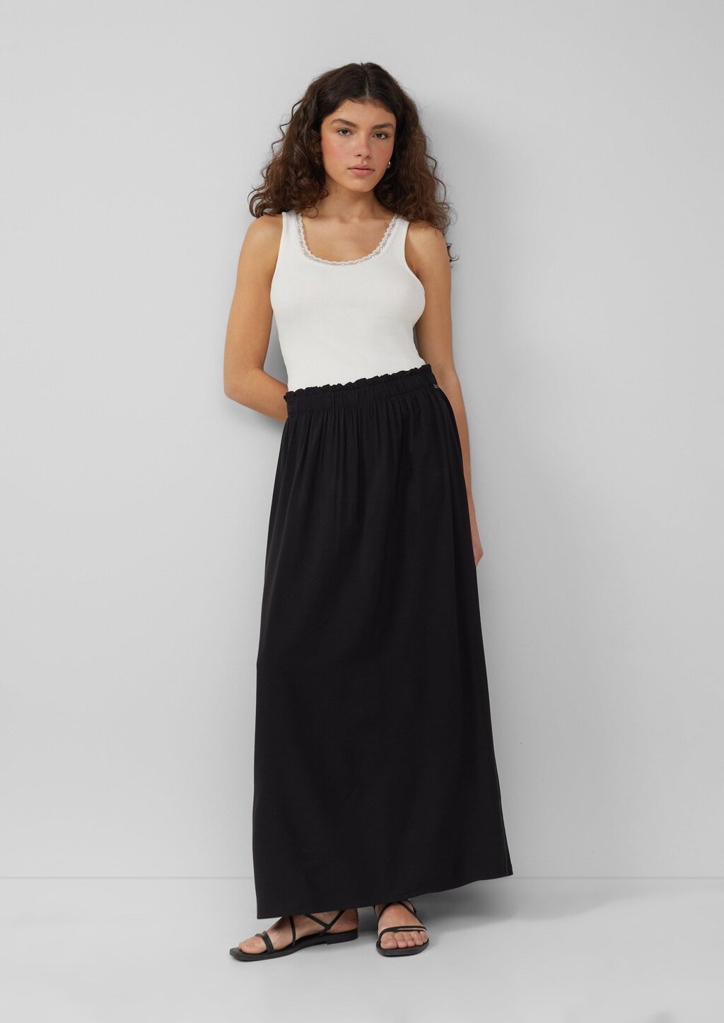 Langer Rock aus Viskose