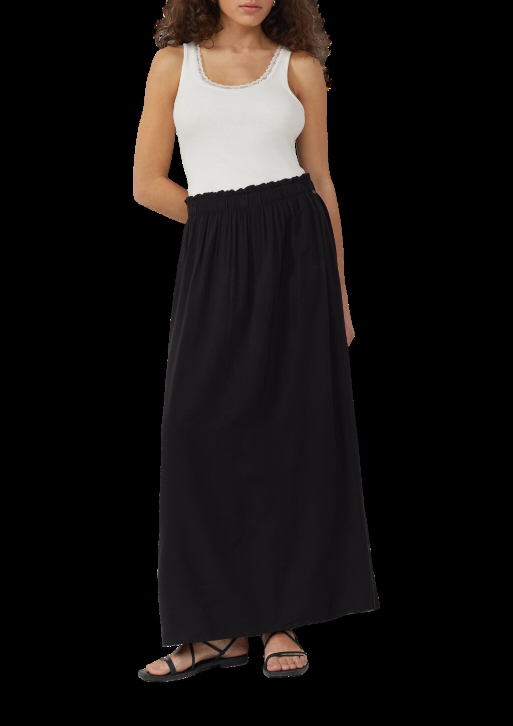 Langer Rock aus Viskose