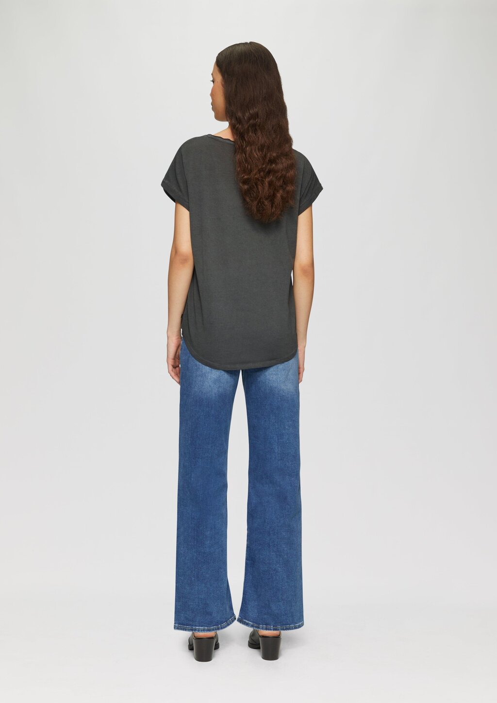 Oversize-Shirt in gewaschener Optik mit Frontprint