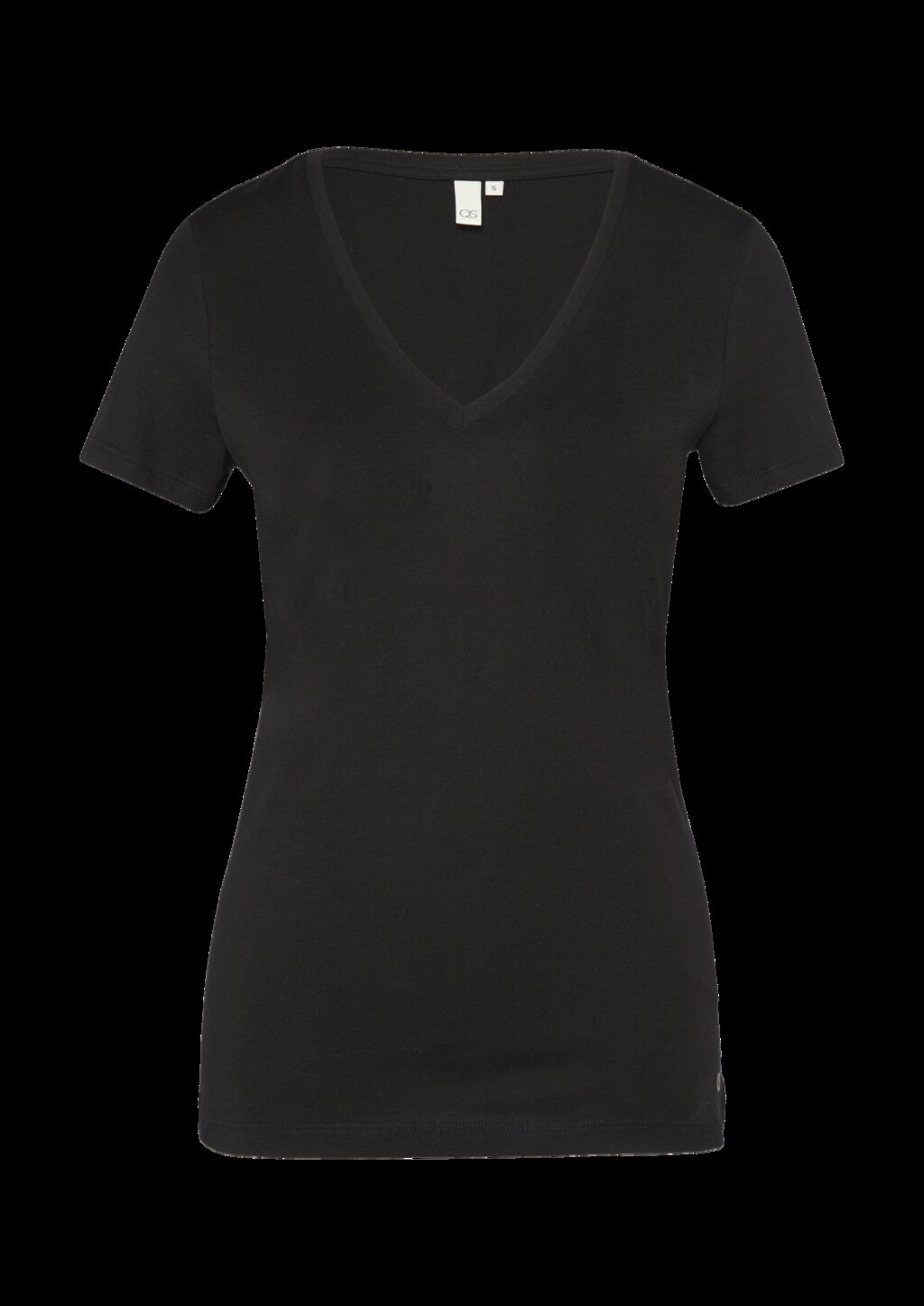 Baumwollshirt mit V-Ausschnitt