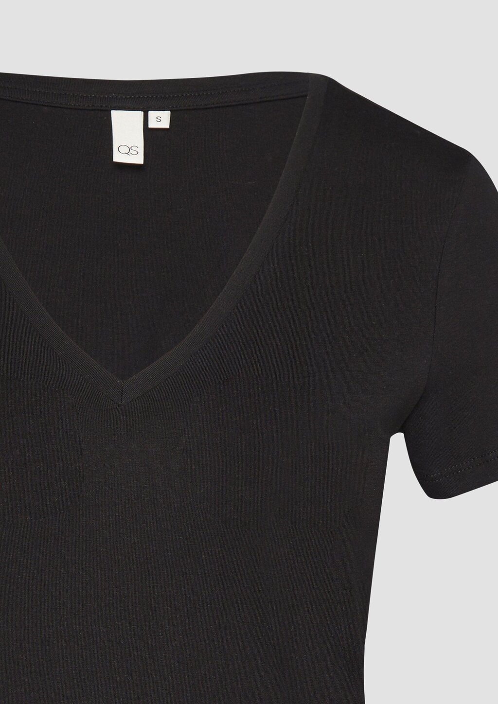 Baumwollshirt mit V-Ausschnitt