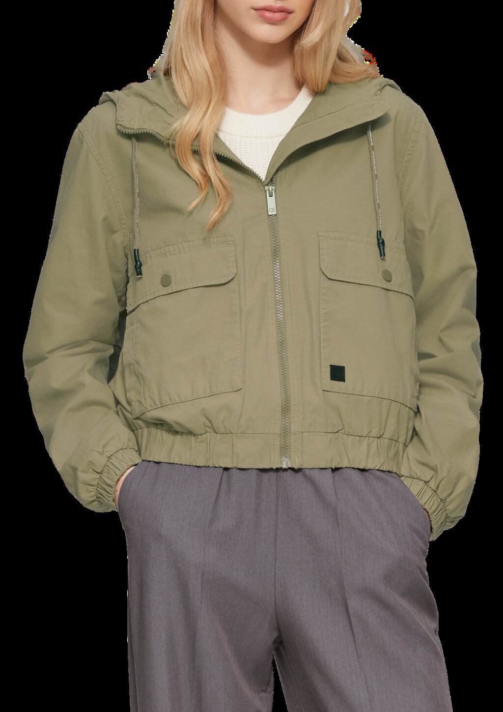 Blouson aus Baumwolle mit Kapuze