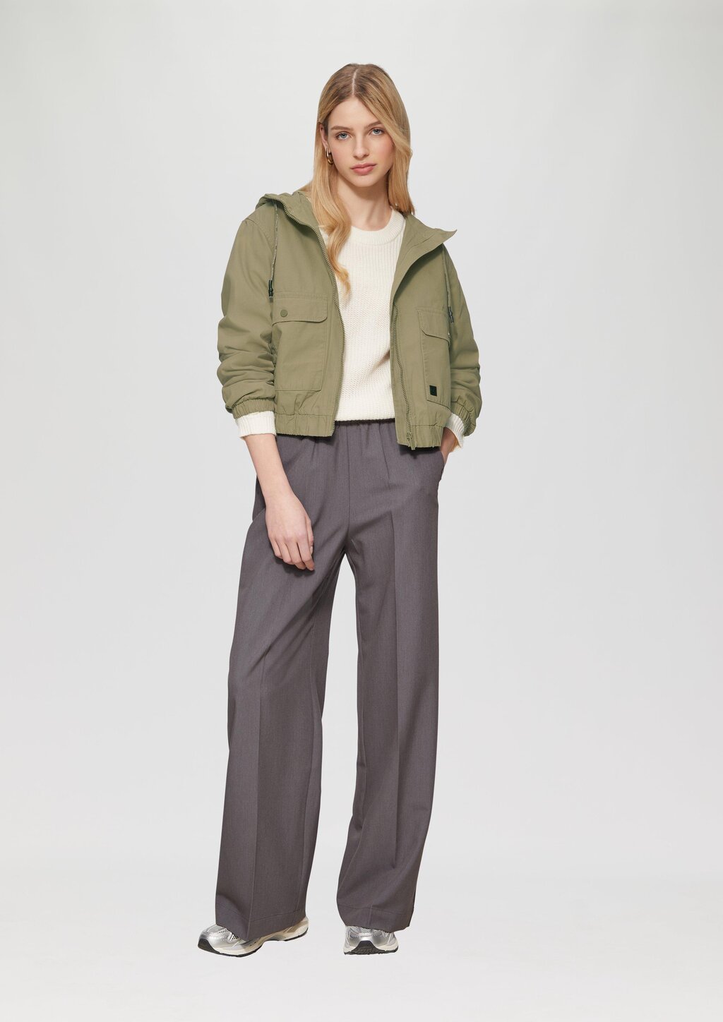 Blouson aus Baumwolle mit Kapuze