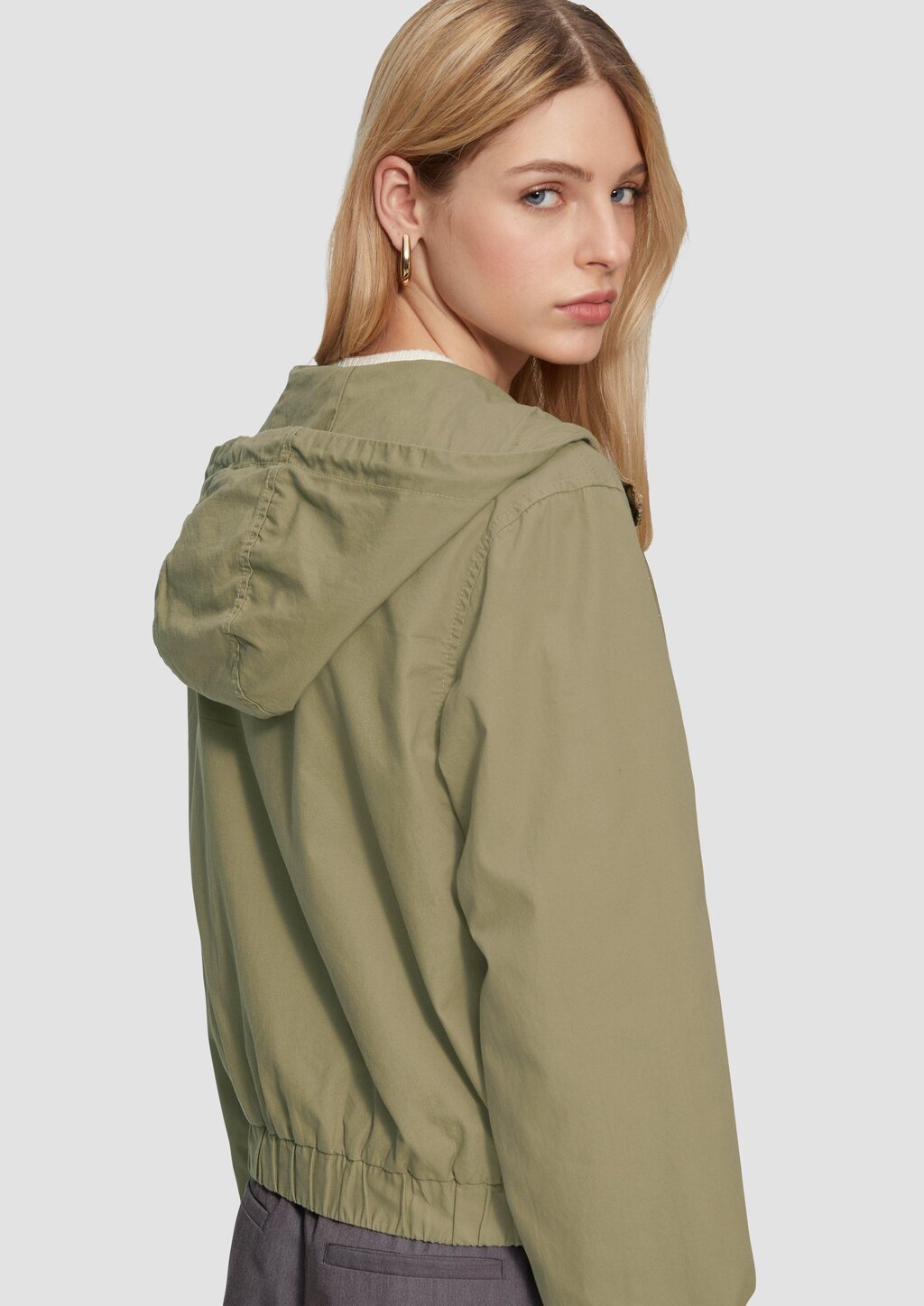 Blouson aus Baumwolle mit Kapuze