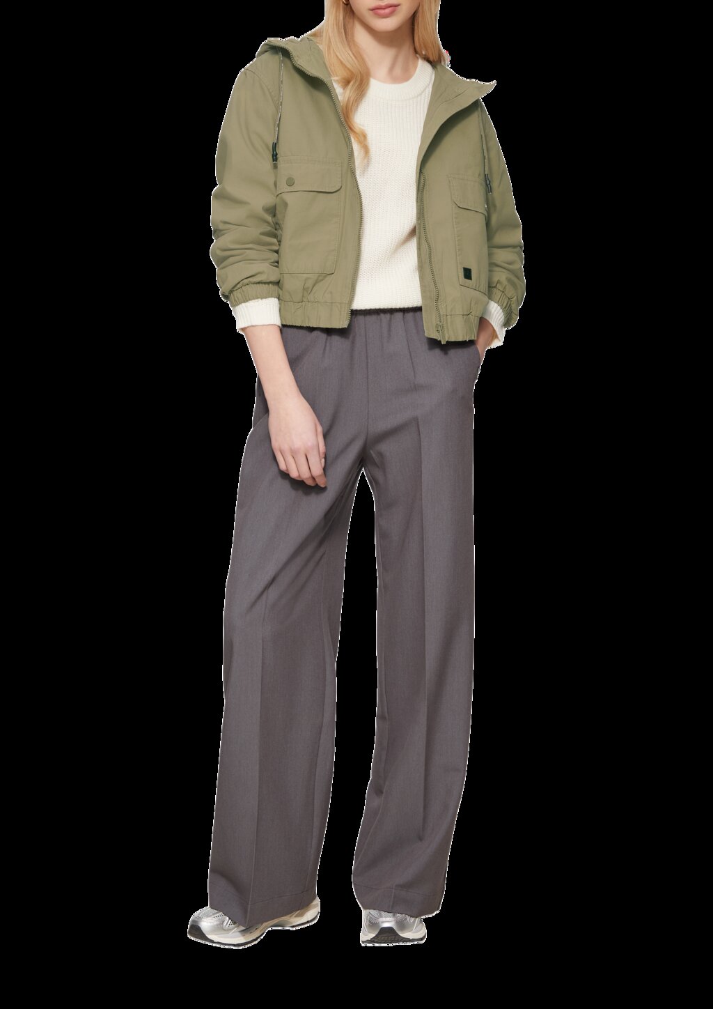 Blouson aus Baumwolle mit Kapuze