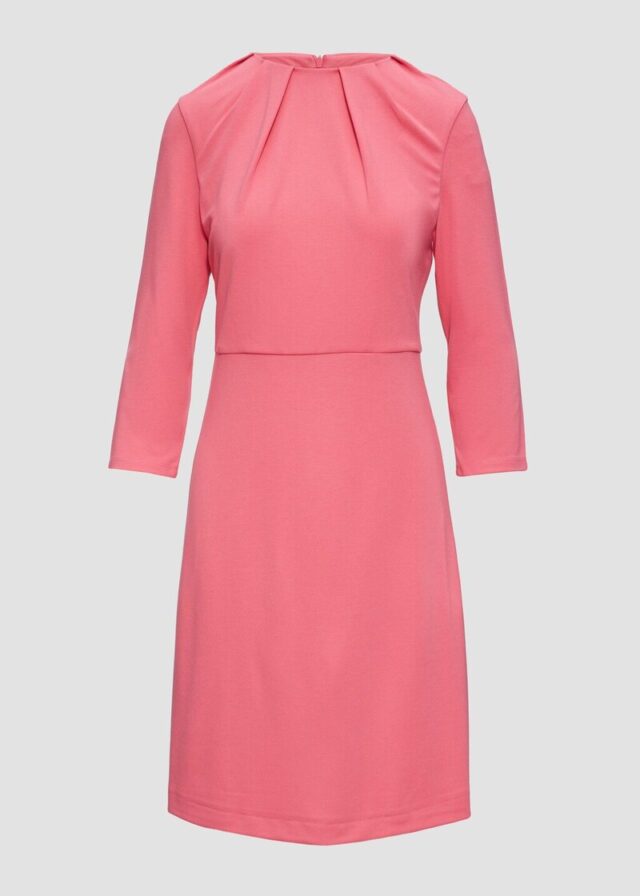 Kleid aus Interlockjersey mit Raff-Details