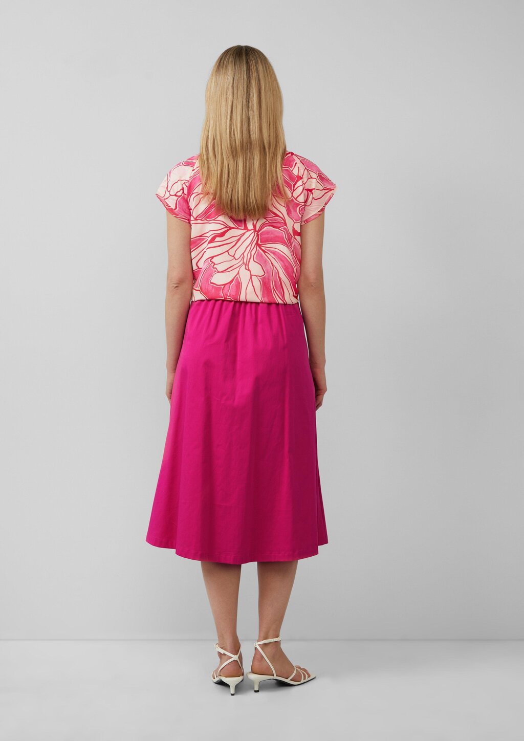 Weiche Viskosebluse mit All-over-Print