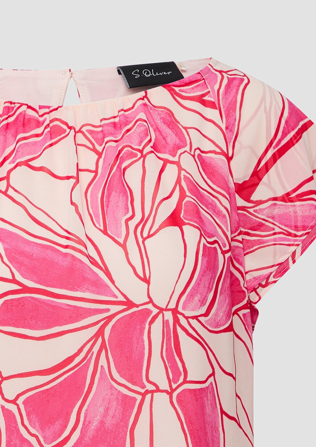 Weiche Viskosebluse mit All-over-Print