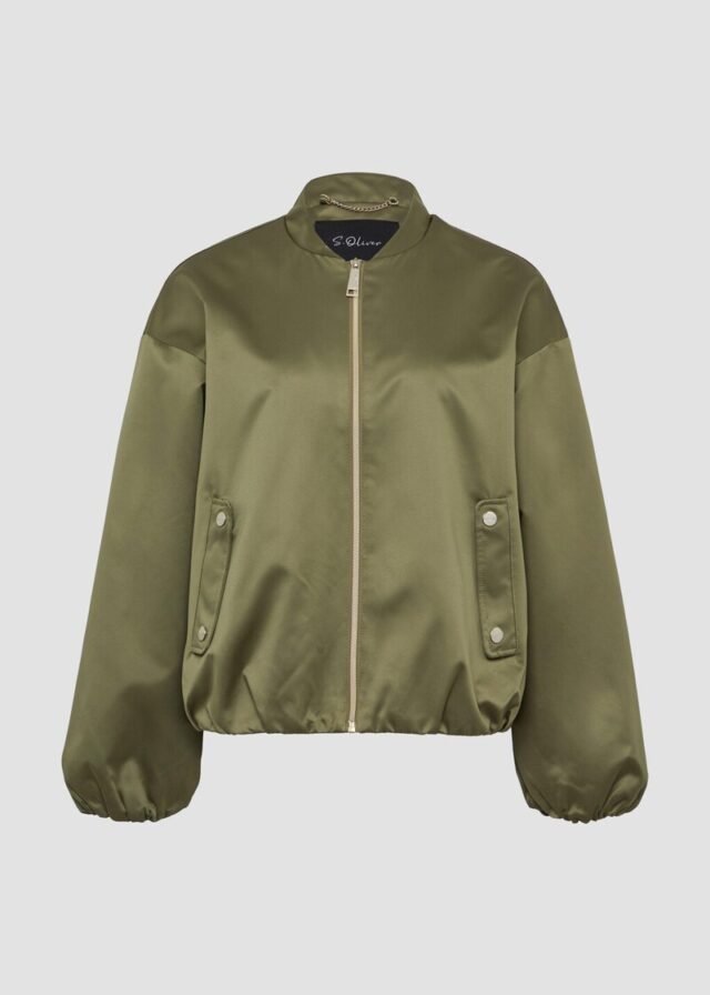 Satinierter Oversize-Blouson mit elastischem Saum