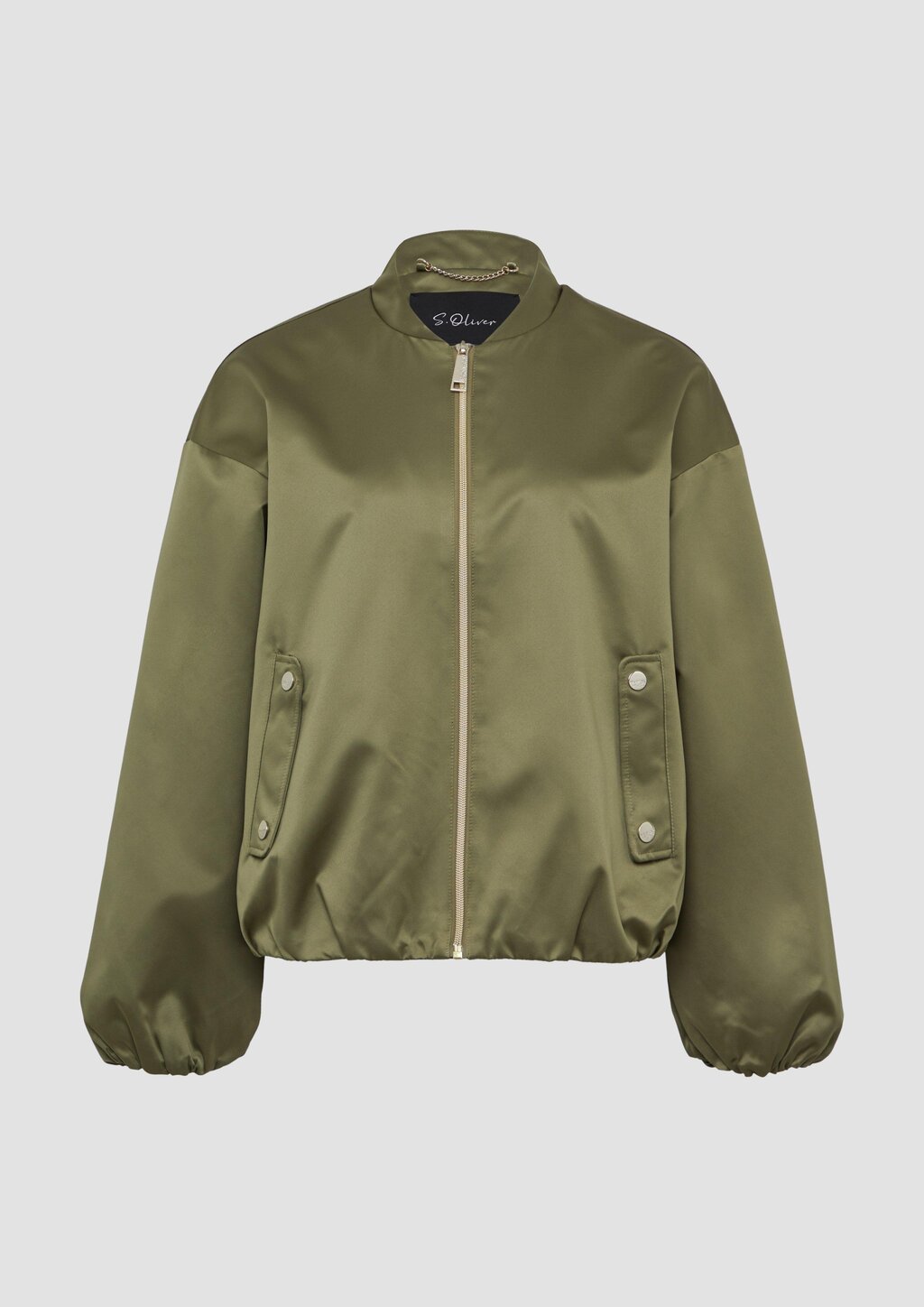 Satinierter Oversize-Blouson mit elastischem Saum