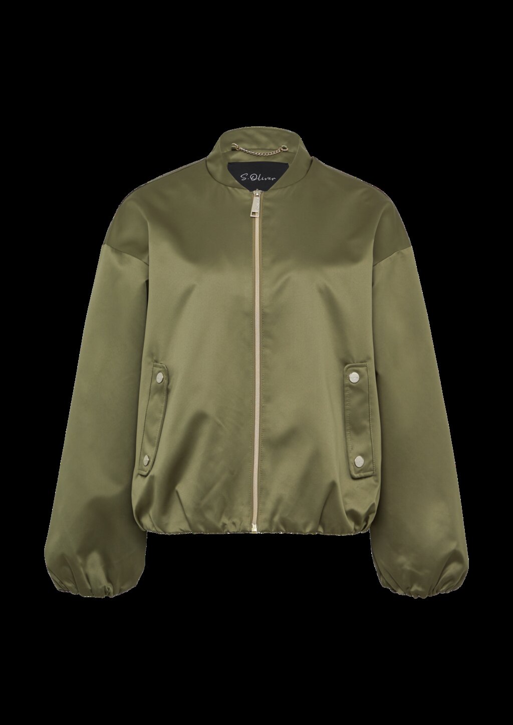 Satinierter Oversize-Blouson mit elastischem Saum