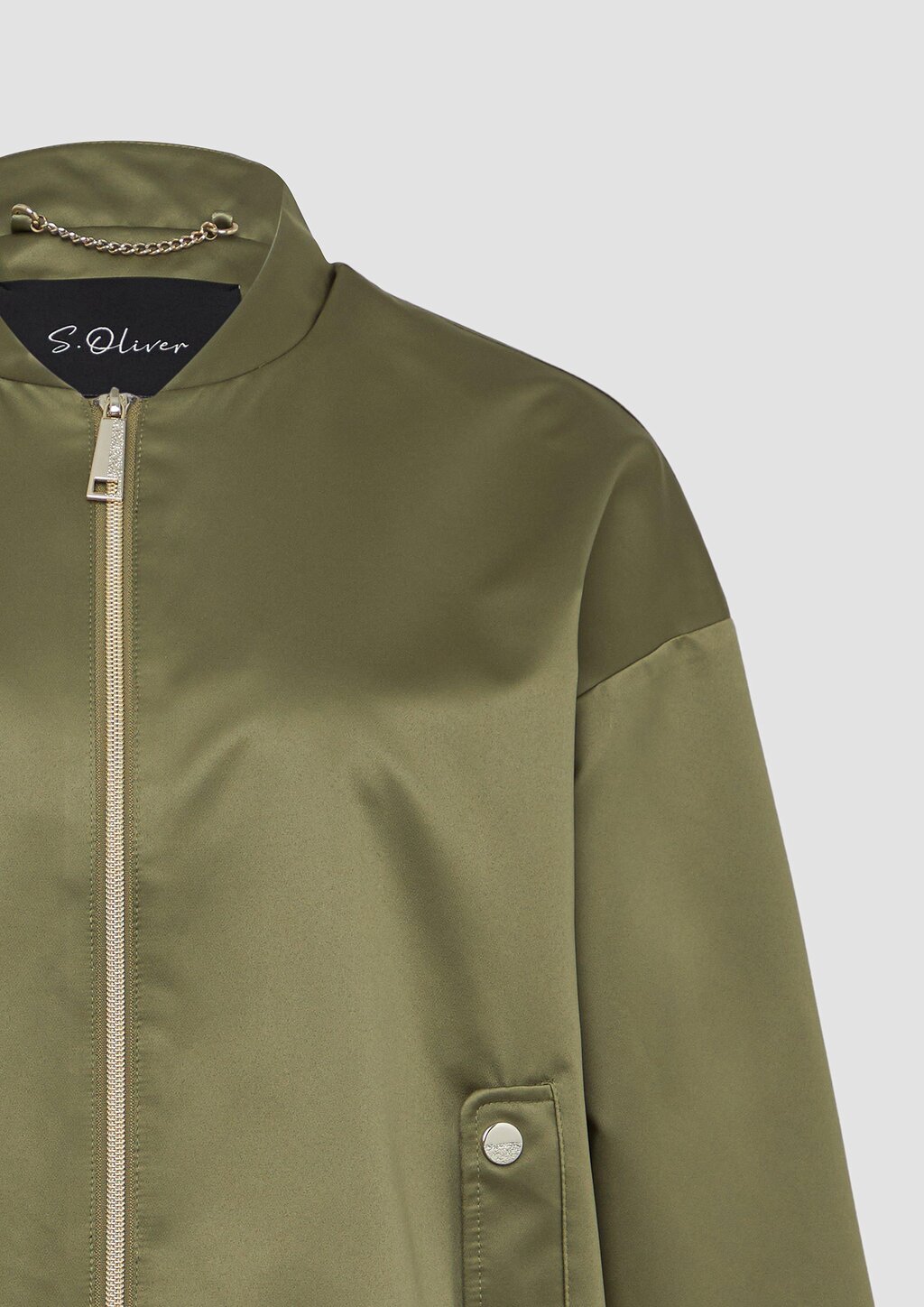 Satinierter Oversize-Blouson mit elastischem Saum