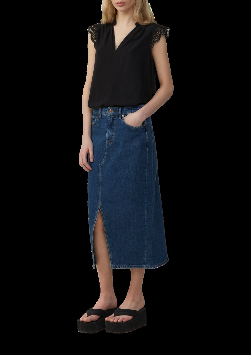 Locker geschnittenes Blusentop aus Viskose