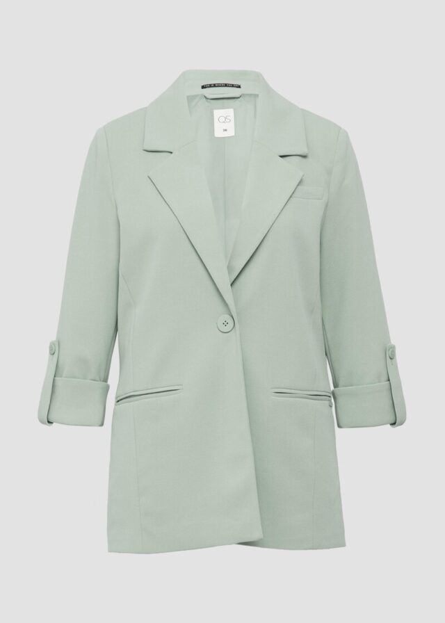 Interlock-Blazer mit Krempelarm