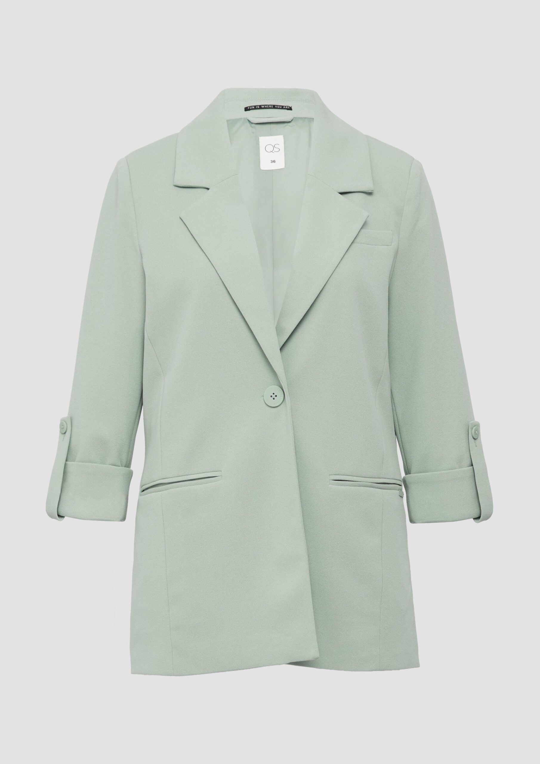 Interlock-Blazer mit Krempelarm