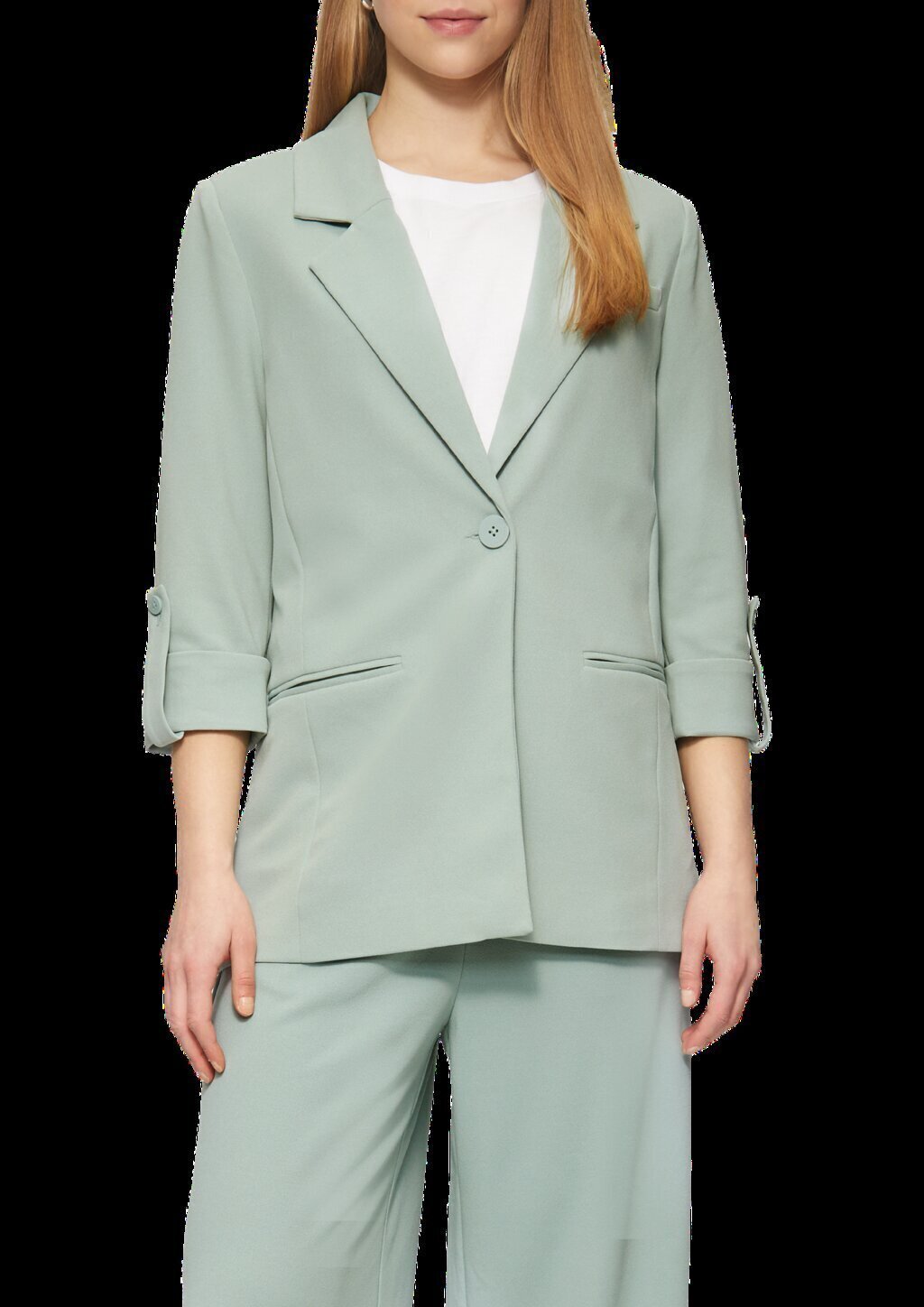 Interlock-Blazer mit Krempelarm