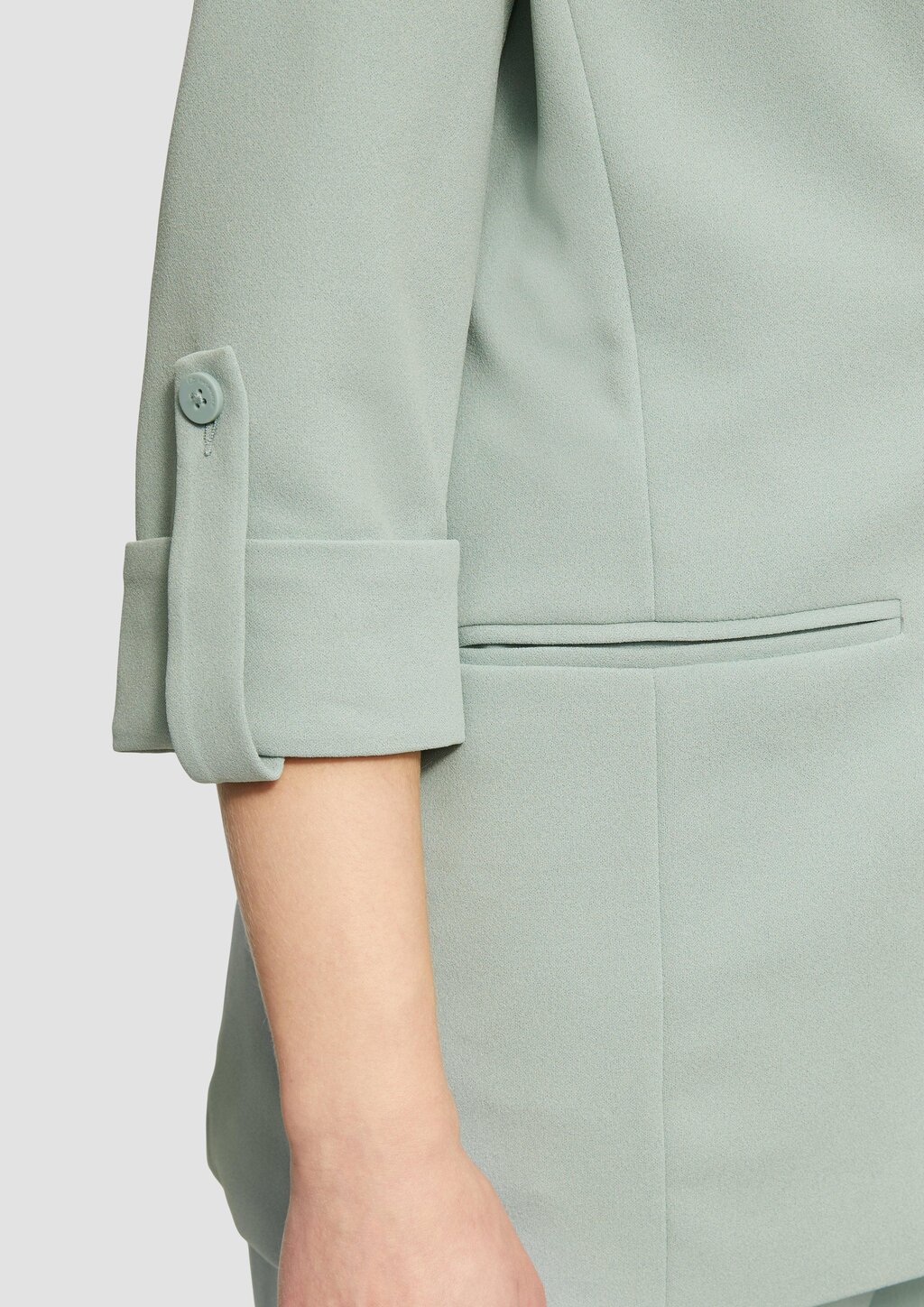 Interlock-Blazer mit Krempelarm