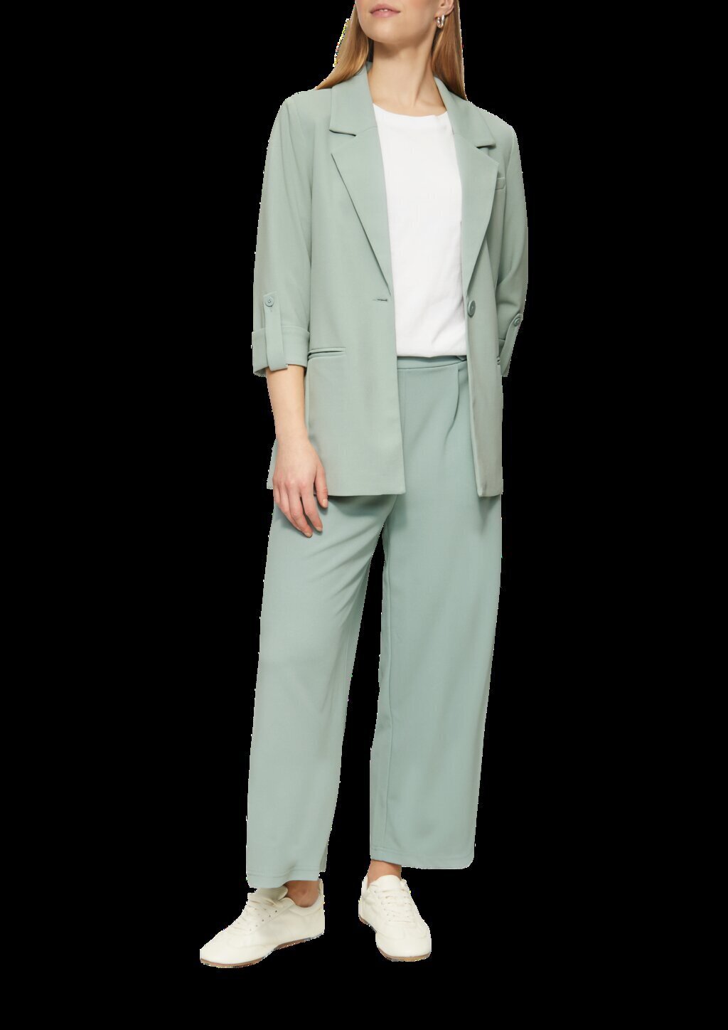 Interlock-Blazer mit Krempelarm