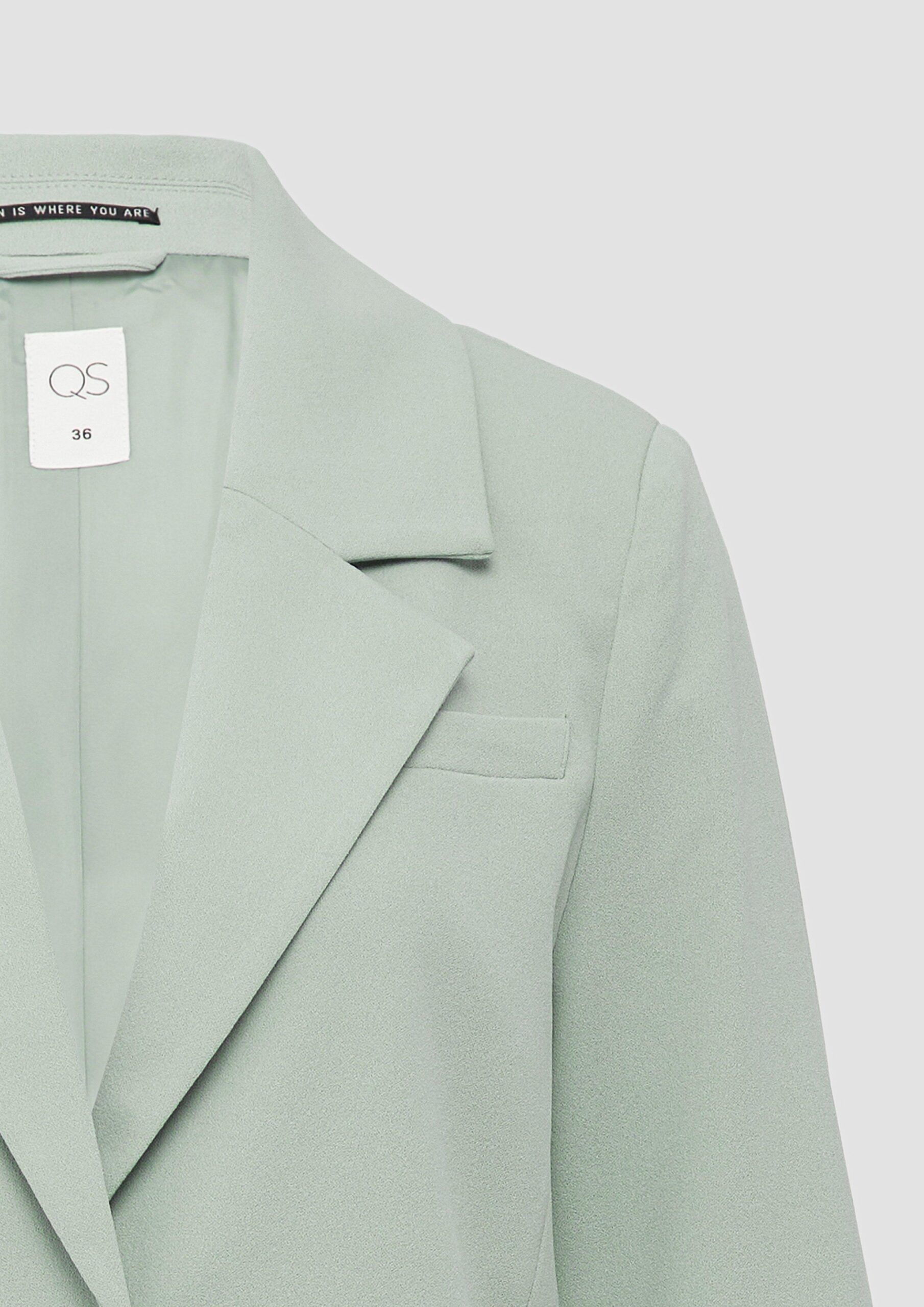 Interlock-Blazer mit Krempelarm