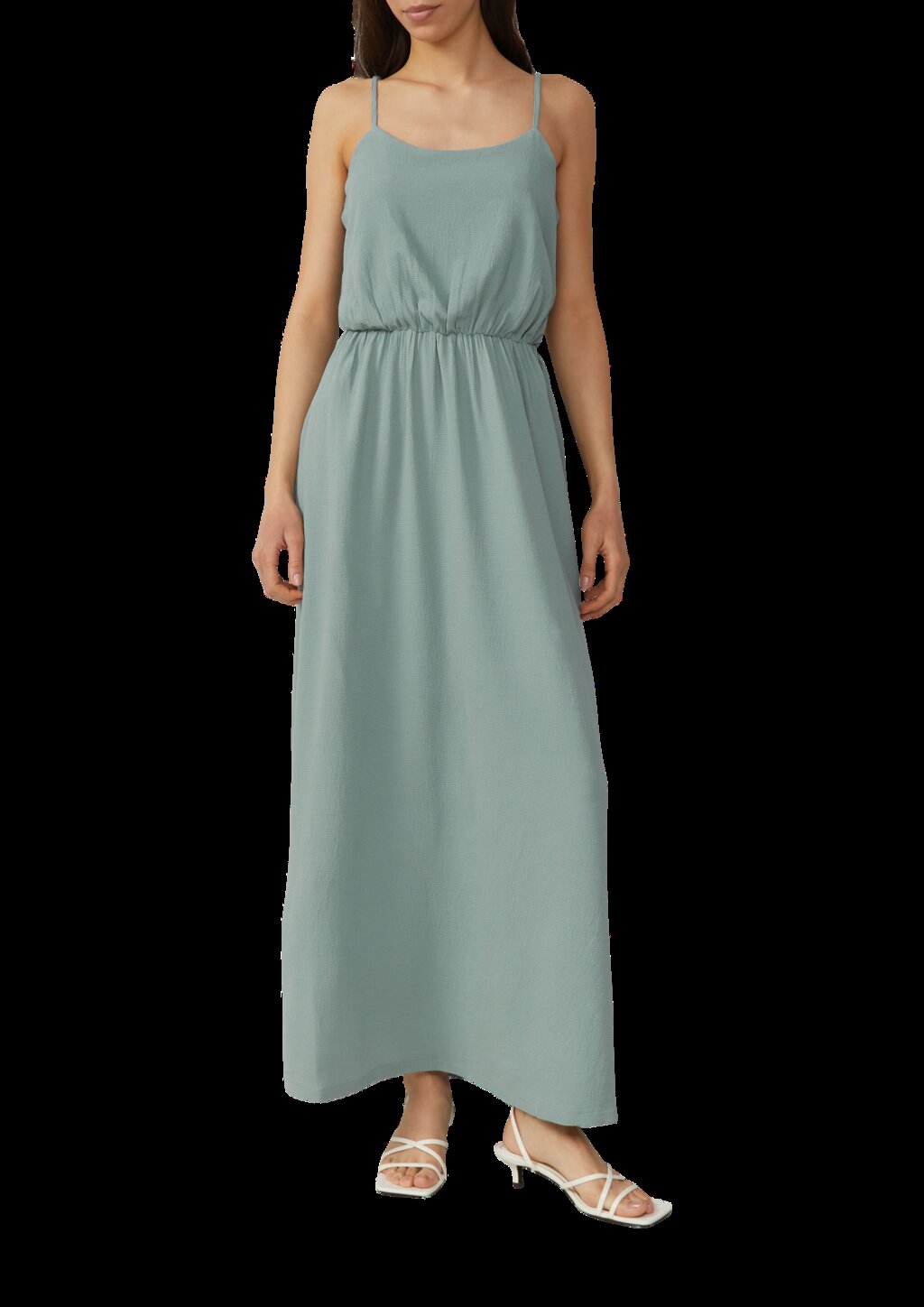 Langes Kleid mit Spaghettiträgern