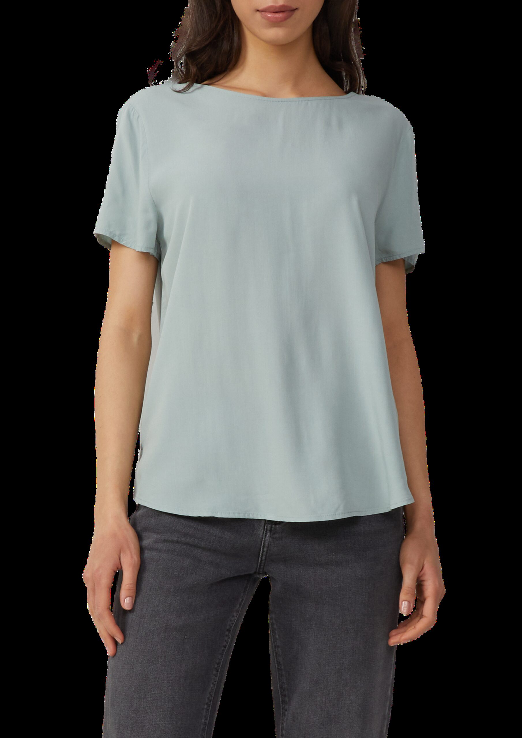 Kurzarmbluse aus Viskose