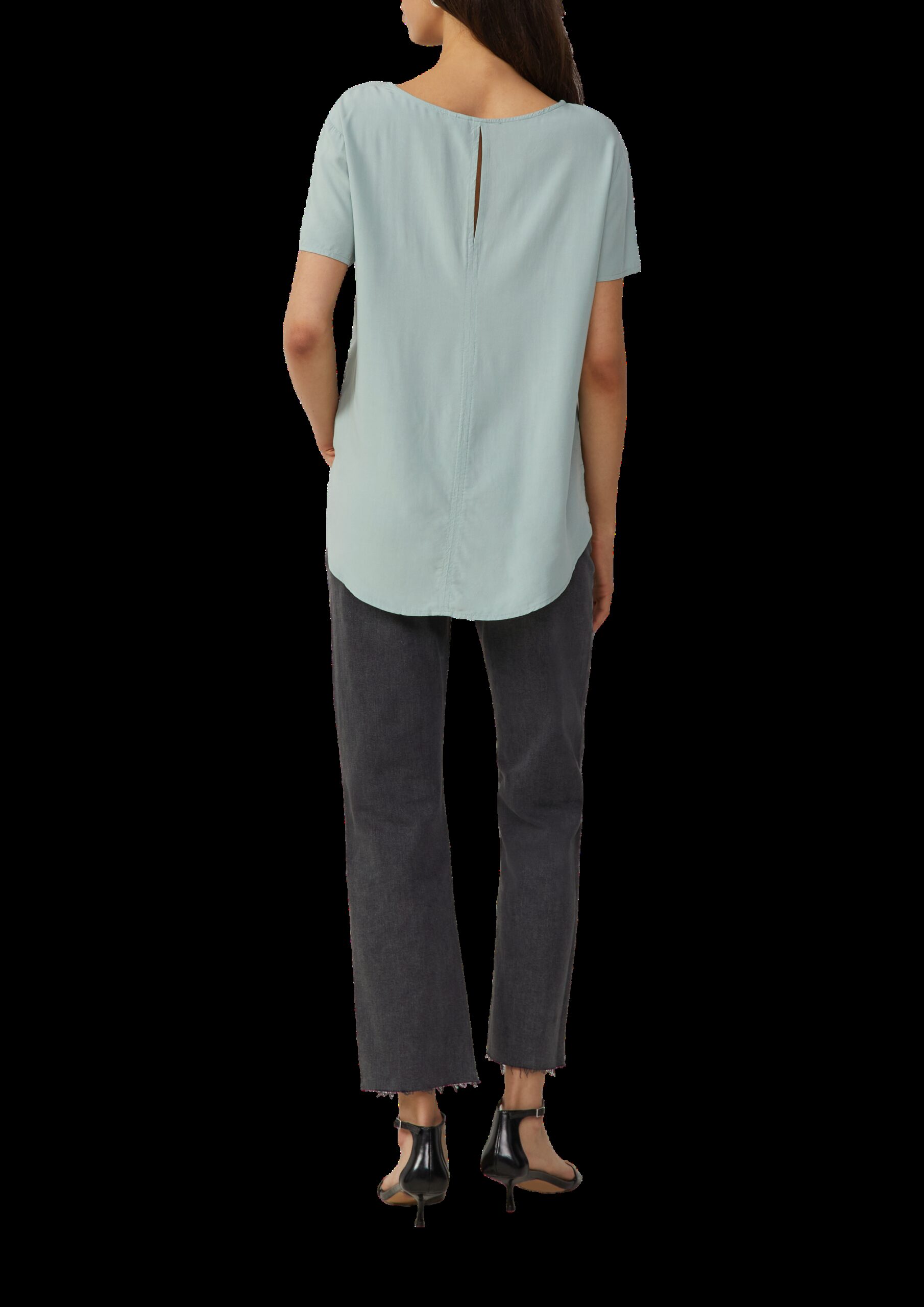 Kurzarmbluse aus Viskose