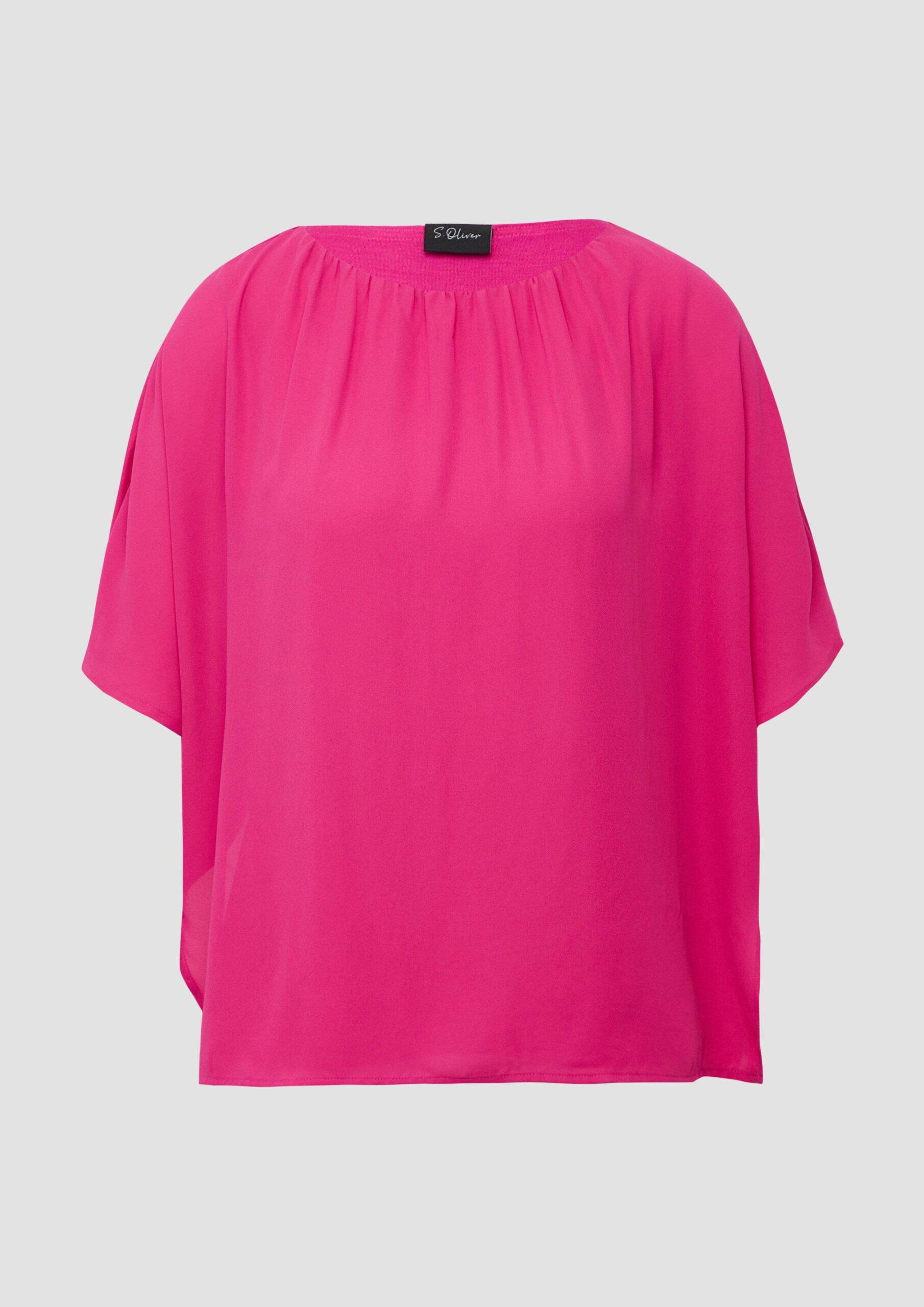 Chiffonshirt im Loose Fit mit Jerseyfutter