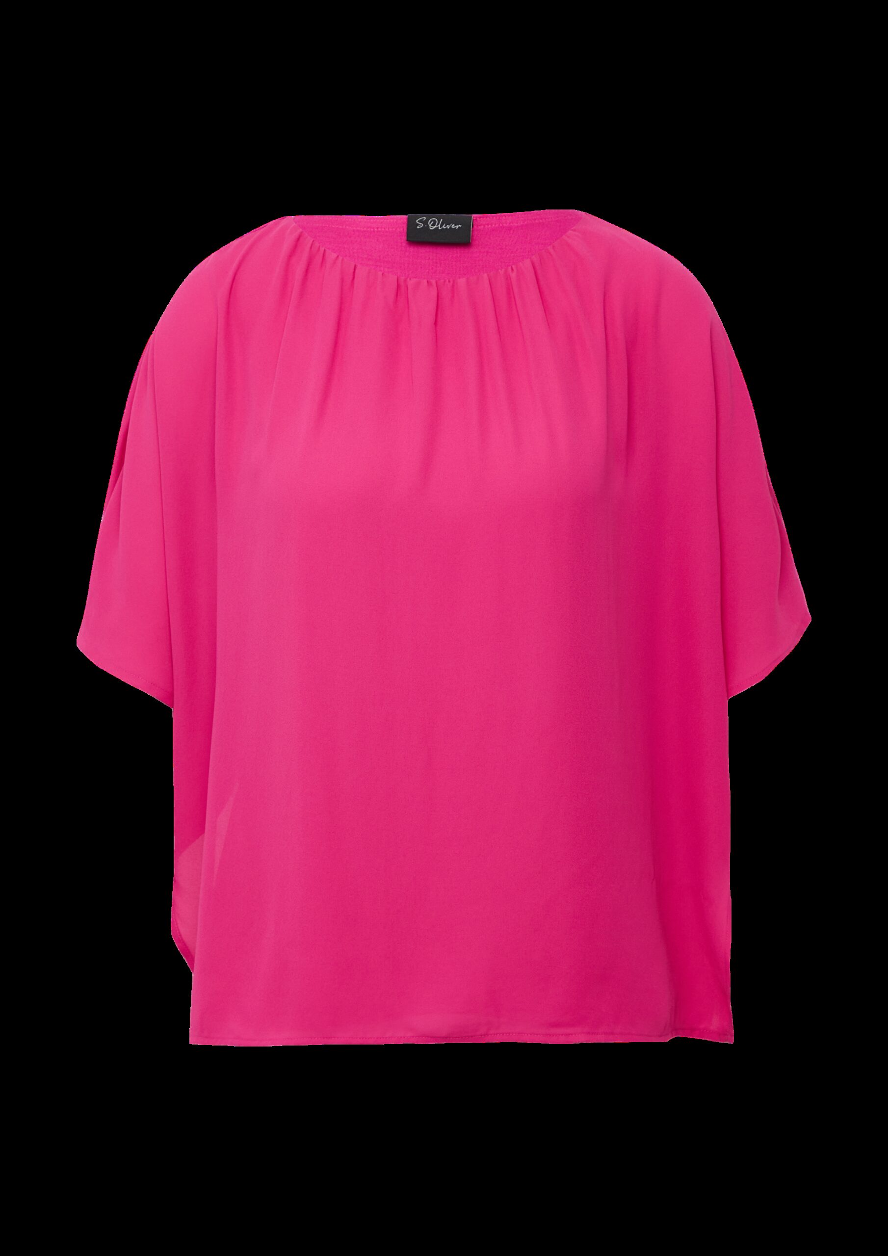 Chiffonshirt im Loose Fit mit Jerseyfutter