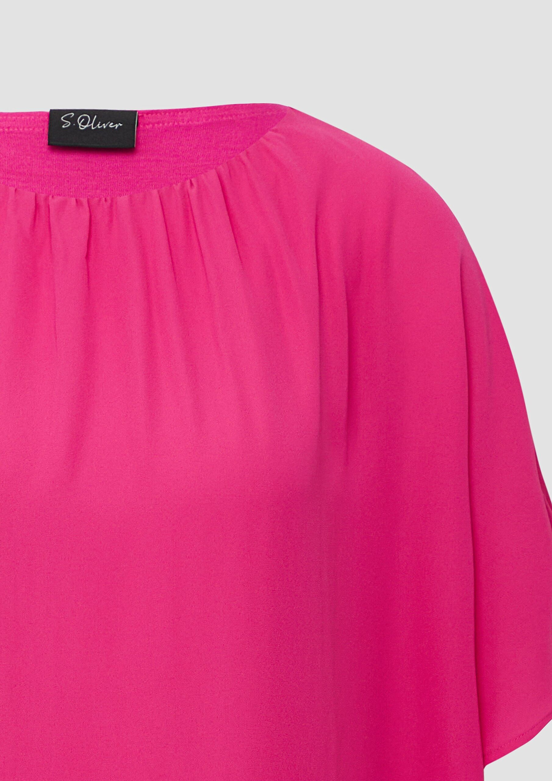 Chiffonshirt im Loose Fit mit Jerseyfutter