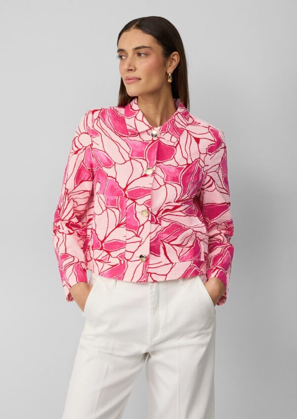 Strukturierte Jacke mit All-over-Print