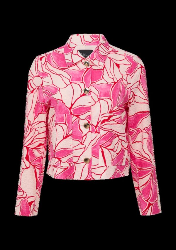 Strukturierte Jacke mit All-over-Print