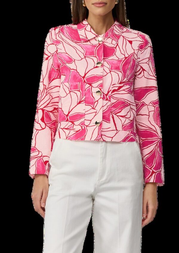 Strukturierte Jacke mit All-over-Print