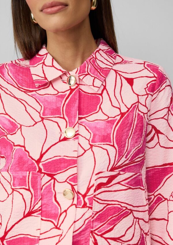 Strukturierte Jacke mit All-over-Print