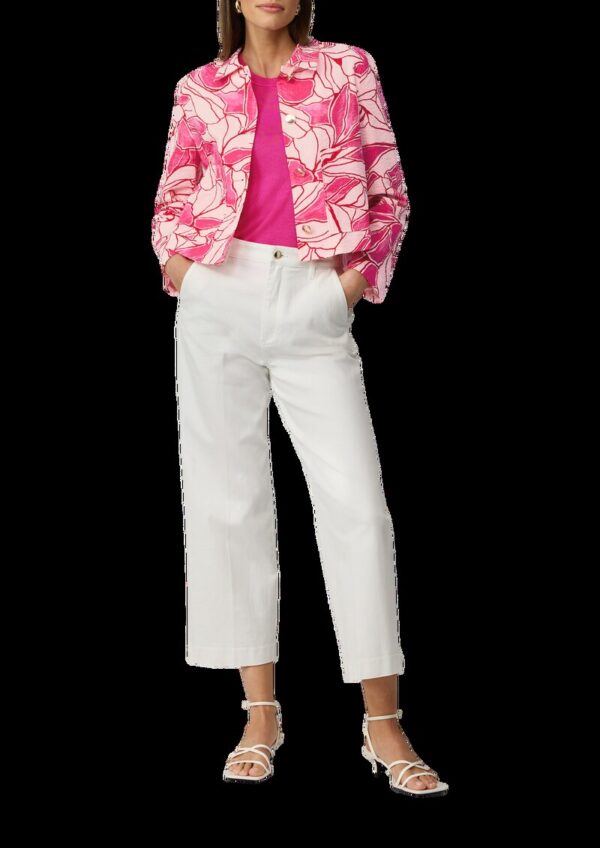 Strukturierte Jacke mit All-over-Print