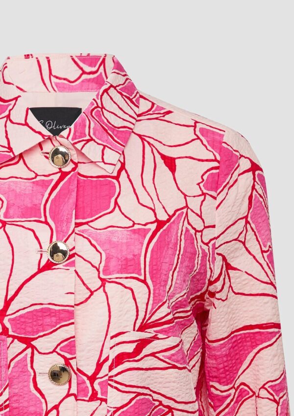 Strukturierte Jacke mit All-over-Print