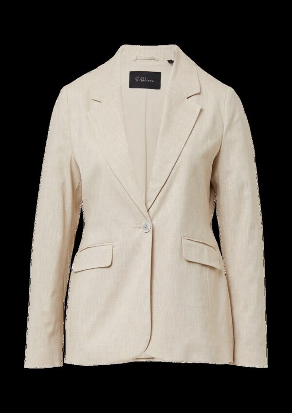 Slim-Fit-Blazer aus Leinenmix
