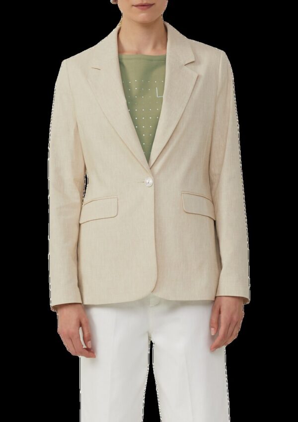 Slim-Fit-Blazer aus Leinenmix