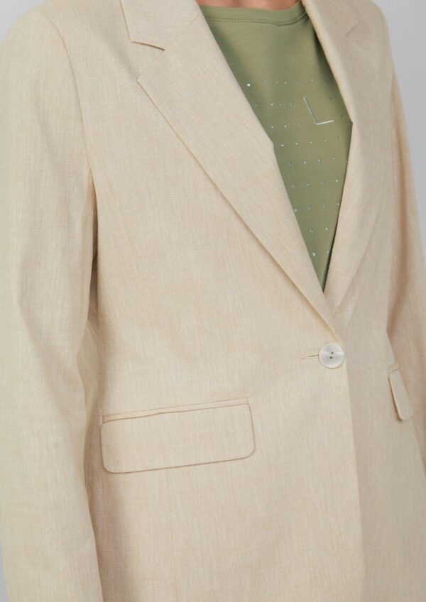Slim-Fit-Blazer aus Leinenmix