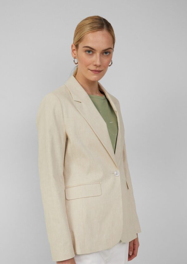 Slim-Fit-Blazer aus Leinenmix